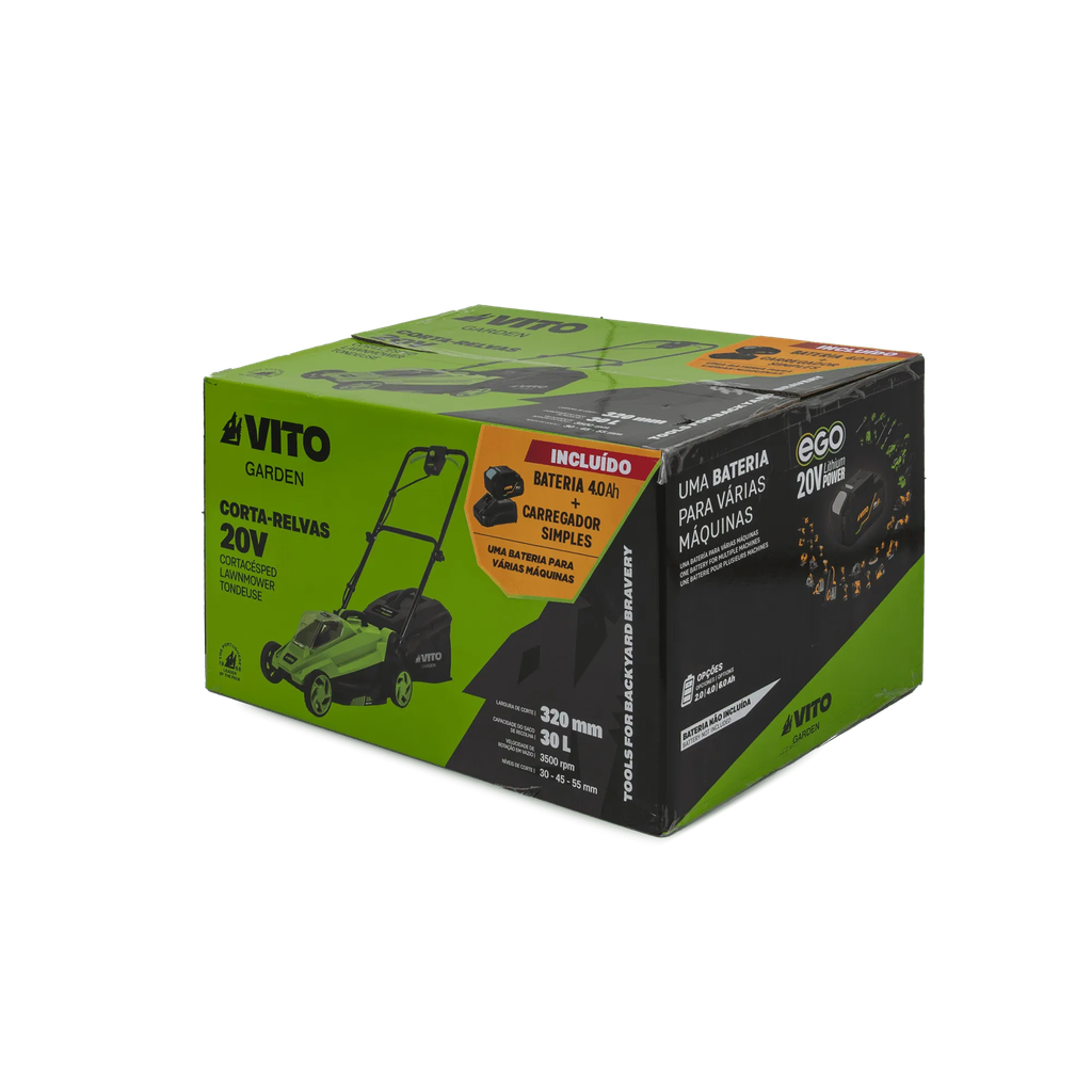 Cortacésped Brushless 400mm Ego 40v, Con 2 Baterías Y Cargador