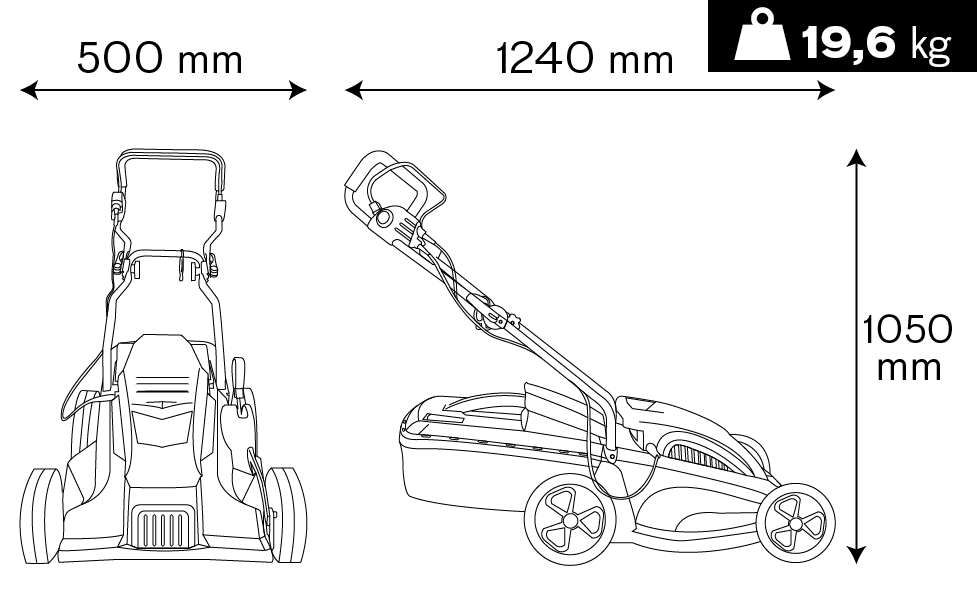 Cortacésped Eléctrico 1400w - 340mm