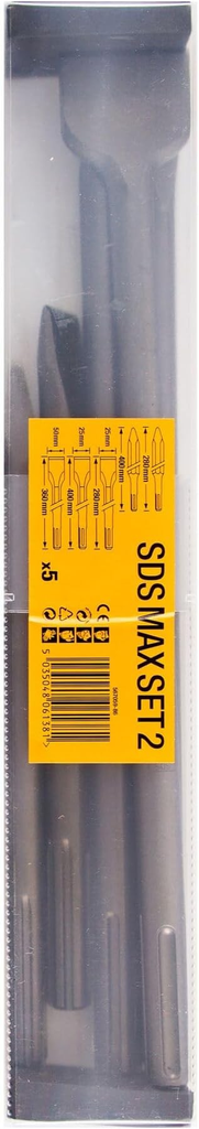 Conjunto de punteros y cinceles SDS max® (DT6820+DT6821+DT6822+DT6823+DT6824)
