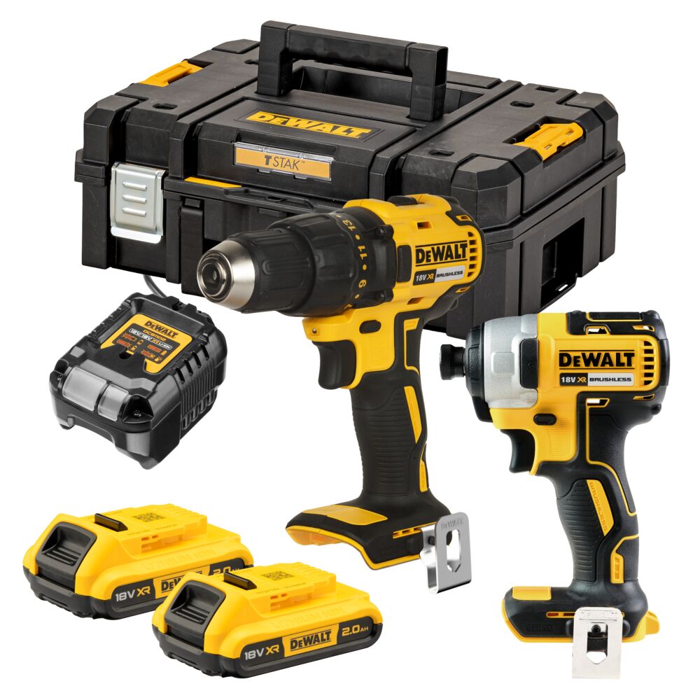 Kit Taladro Atornillador DCD777 y Atornillador de Impacto DCF787 XR 18V
