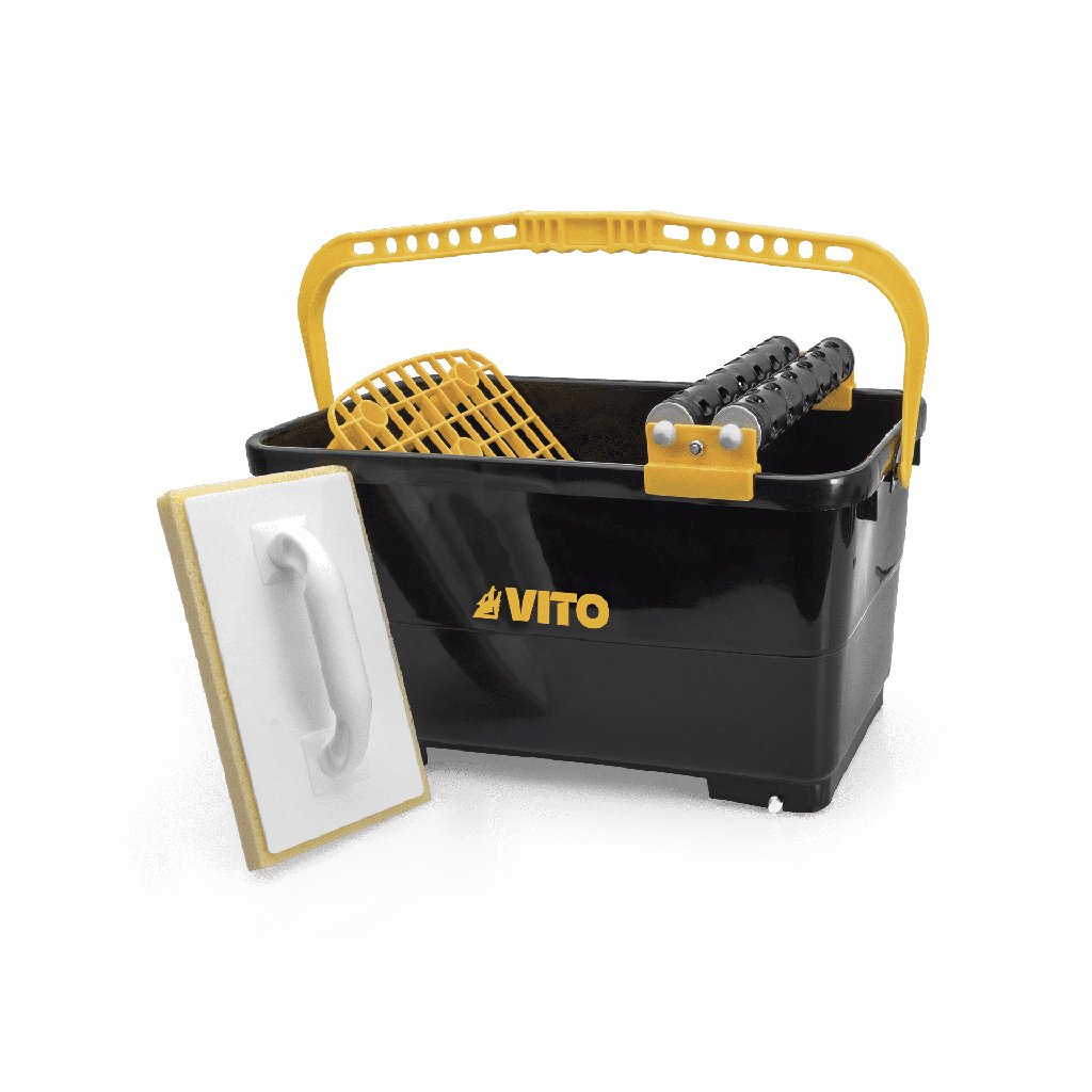 Kit cubo para alicatado: TALOCHA + ESPONJA + ROLOS