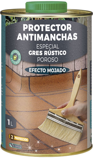 Protector antimanchas para gres rústico poroso con efecto mojado