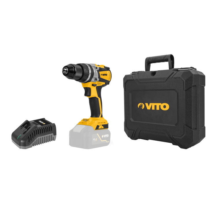 Cordless Brushless Combi Drill 20v Case And Charger
