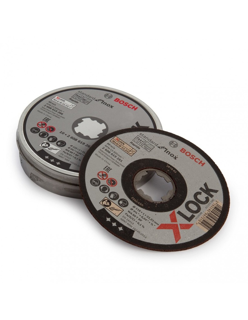 X-LOCK Standard Inox 115x1mm:lata 10uds