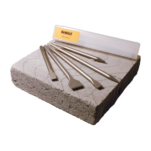 SDS max® Chisel and Point Set (DT6820+DT6821+DT6822+DT6823+DT6824)