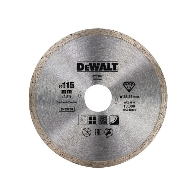 Continuous edge dry cutting diamond disc 115x22.2mm