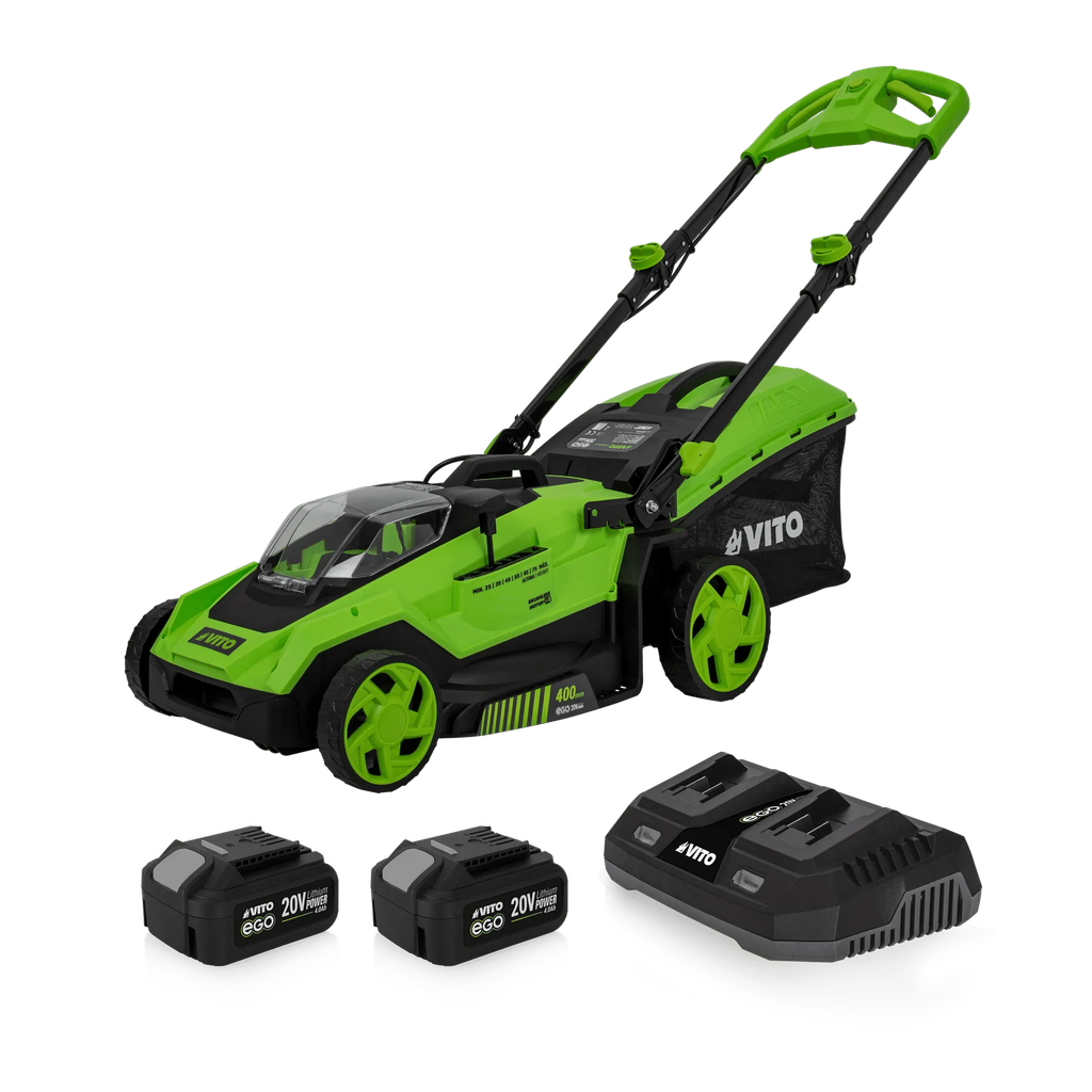 Lawnmower Brushless 400MM 40V, with 2 Batteries and Charger