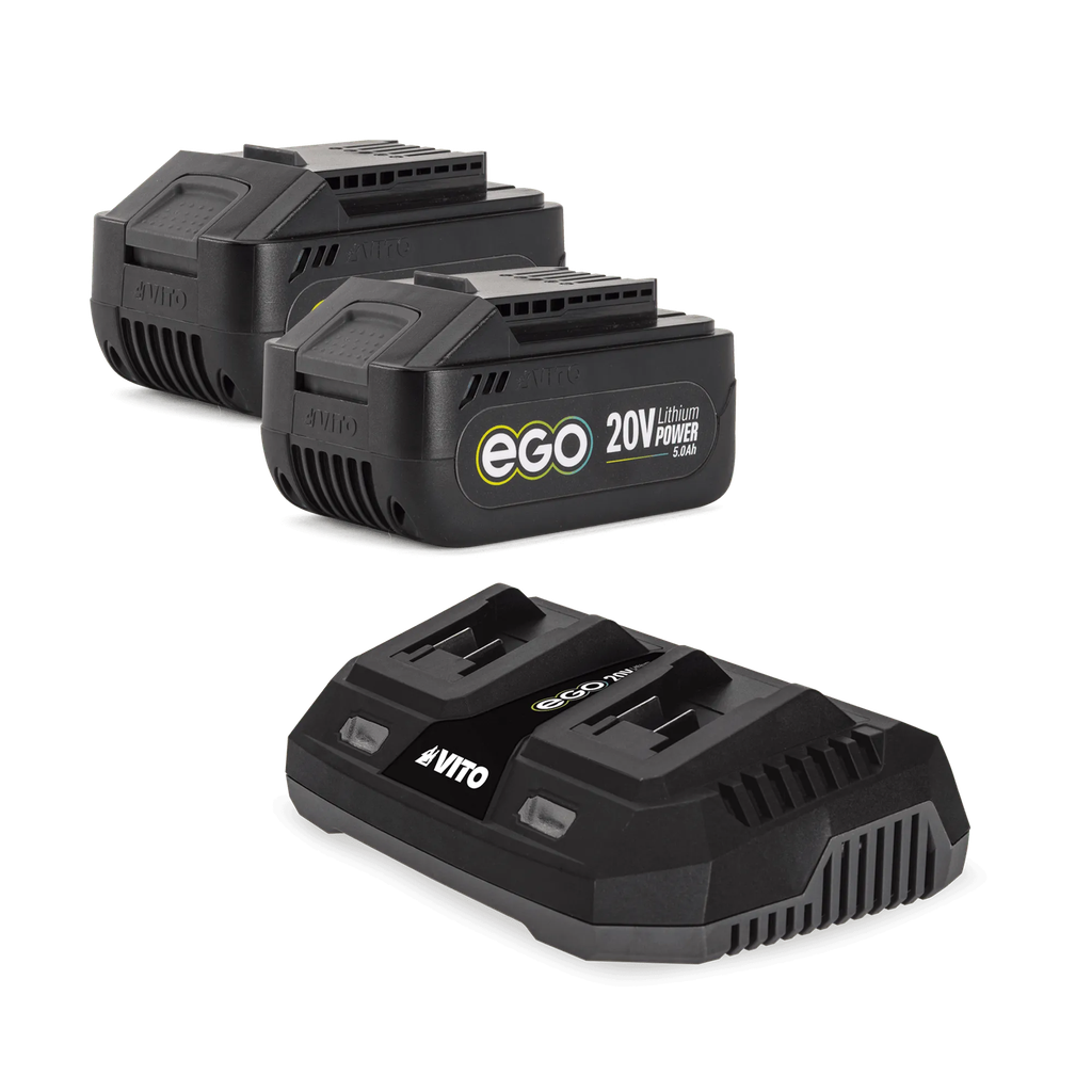 STARTEREGO: 2x Baterías 5.0AH + Cargador doble