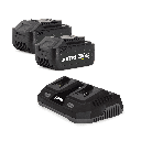 STARTERPACK: 2 x Baterías 5.0AH + Cargador doble