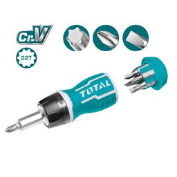 [TACSDS1726] Ratchet screwdriver with 7 interchangeable bits