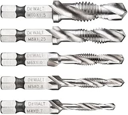 [DT50060-QZ] 5-piece Metric Threaded Drill Bit Set X