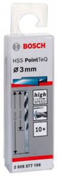 [2608577198] PointTeQ HSS spiral drill bit 3.0 mm: 10 units