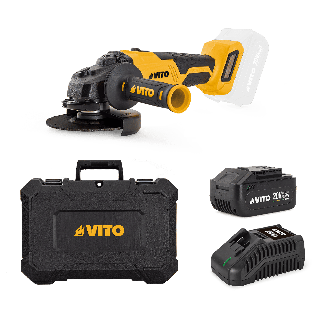 [VIBCRBSFL20AB4CSCX] PACK: Brushless 115mm Grinder 20v – 115mm